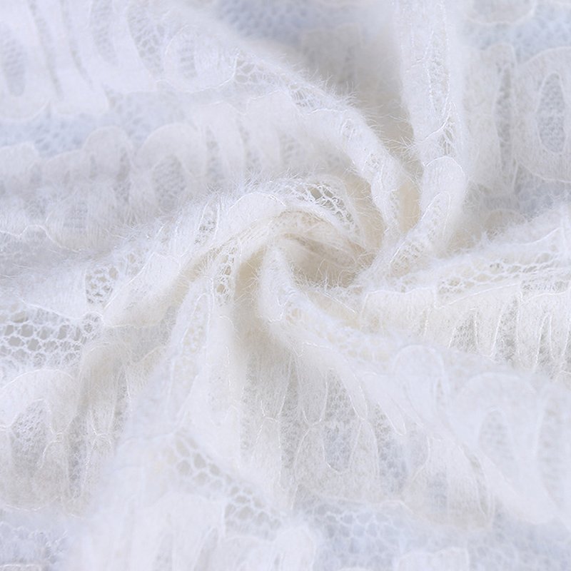 Dress Feather Bridal Polyester Brushed Lace Fabric for Women's Wear Wh 4